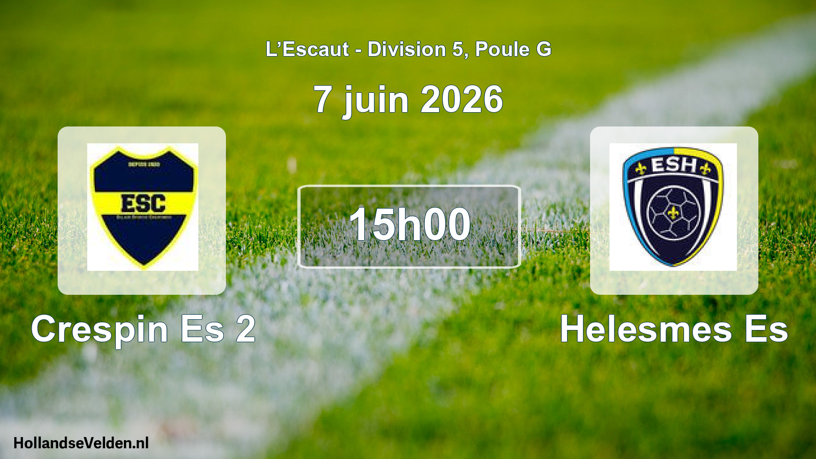 Match programmé: Crespin Es 2 - Helesmes Es (7 juin 2026)