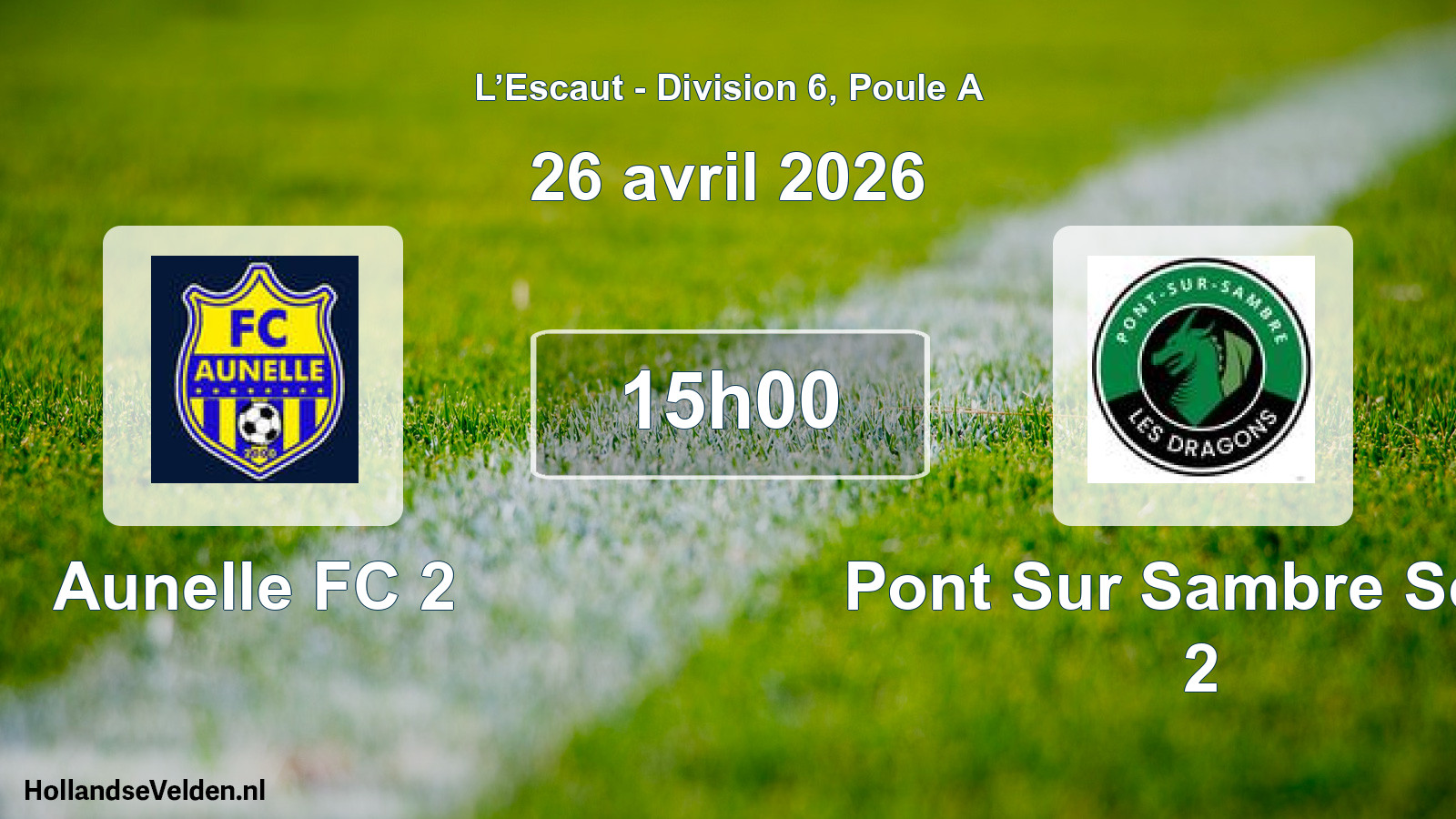 Scheduled Match: Aunelle FC 2 - Pont Sur Sambre Scep 2 (26 April 2026)