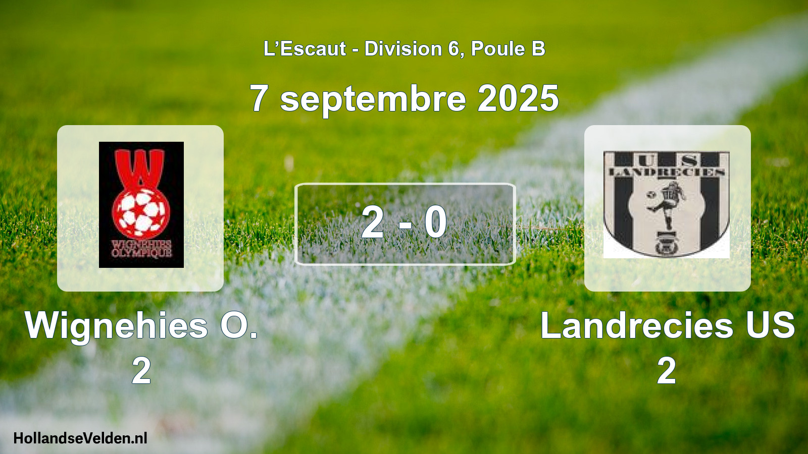 Match joué: Wignehies O. 2 - Landrecies US 2 2 - 0 (7 septembre 2025)