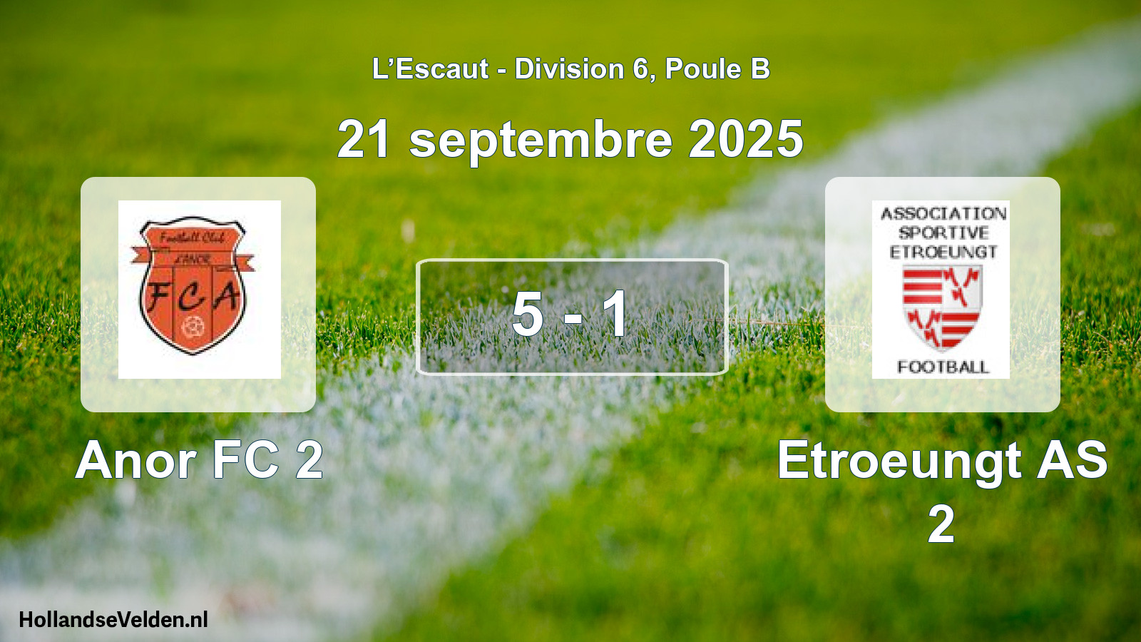 Match joué: Anor FC 2 - Etroeungt AS 2 5 - 1 (21 septembre 2025)