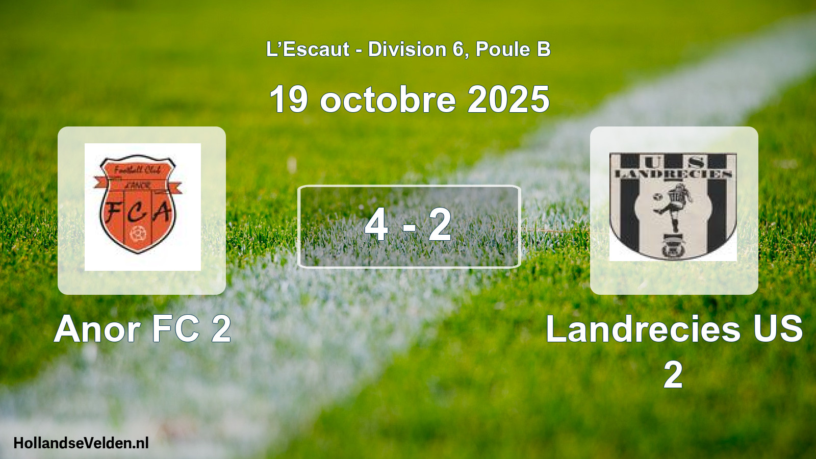 Match joué: Anor FC 2 - Landrecies US 2 4 - 2 (19 octobre 2025)