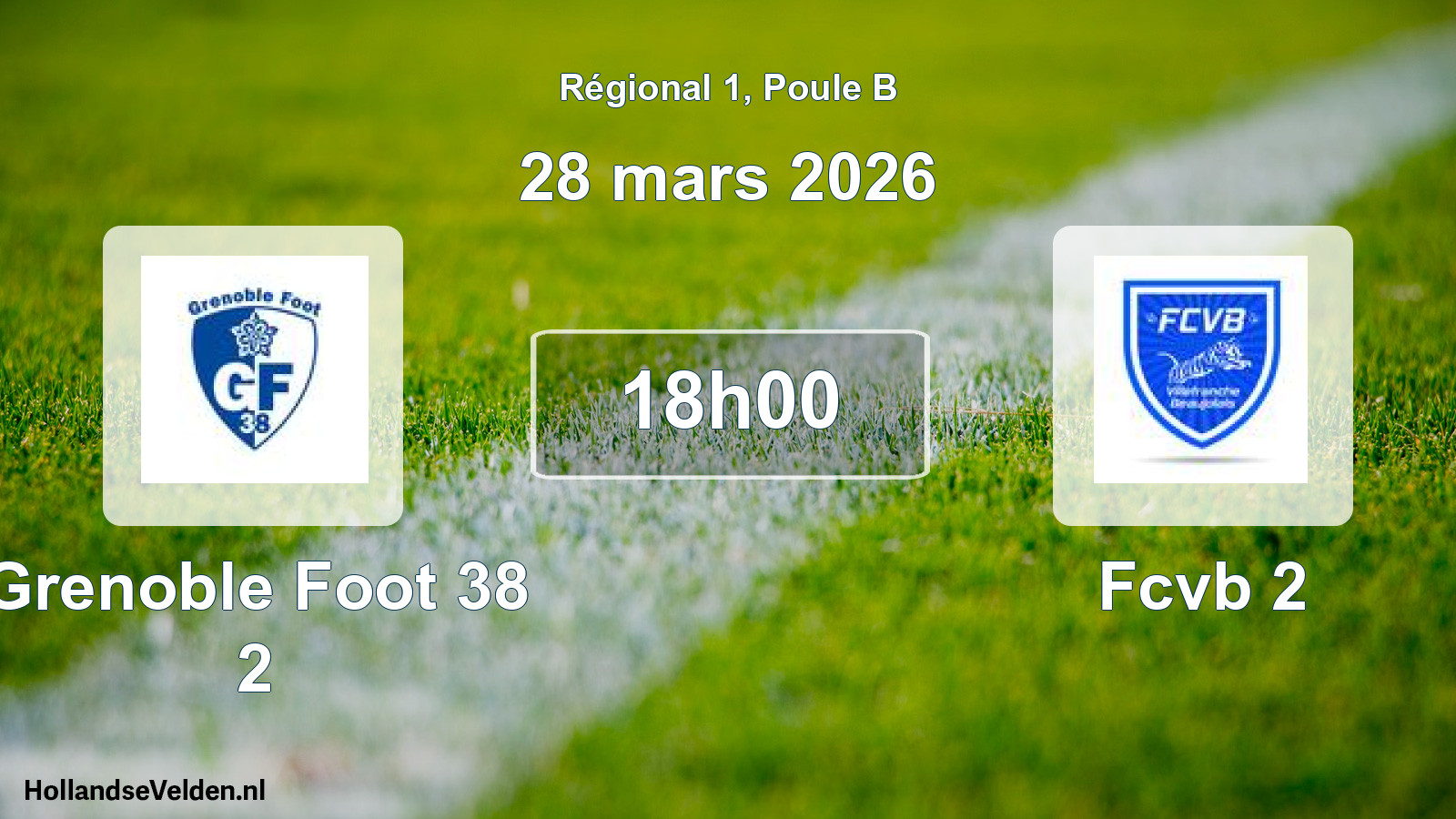 Scheduled Match: Grenoble Foot 38 2 - Fcvb 2 (28 March 2026)
