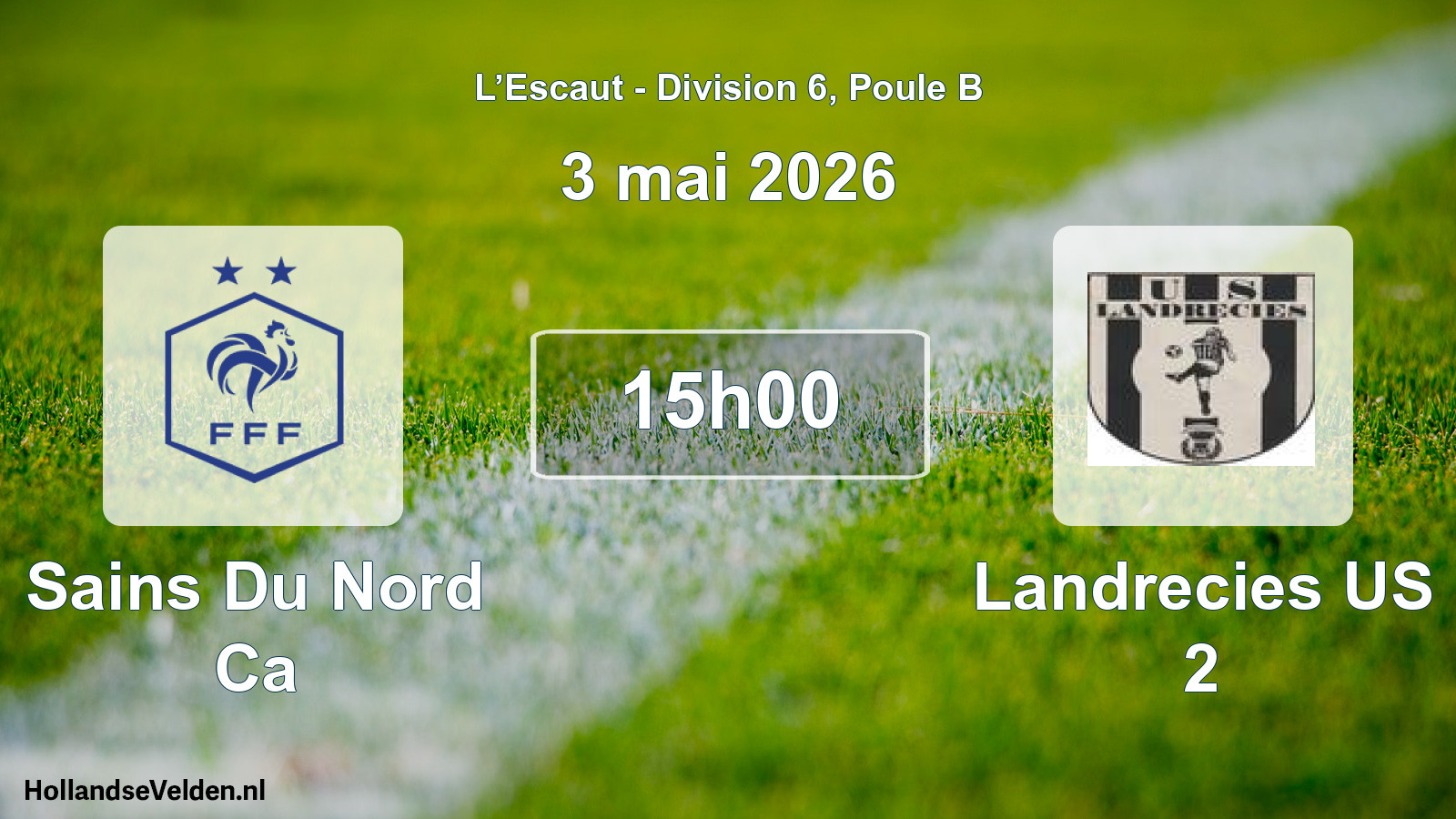 Match programmé: Sains Du Nord Ca - Landrecies US 2 (3 mai 2026)