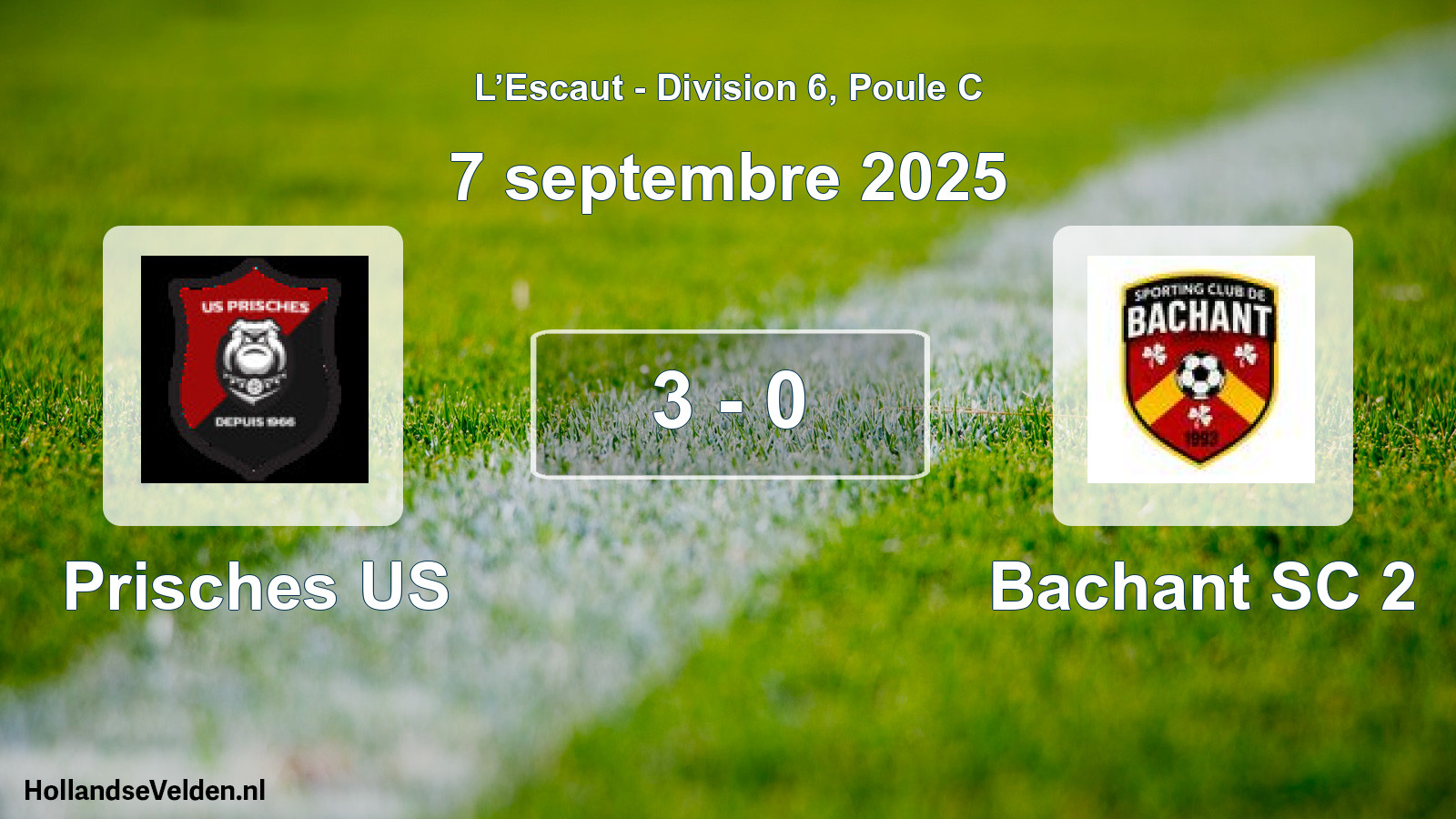 Total number of matches played: Prisches US - Bachant SC 2 3 - 0 (7 September 2025)