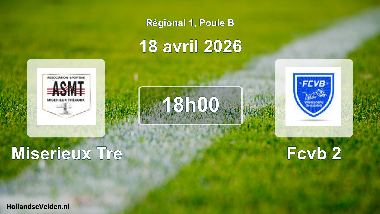 Scheduled Match: Miserieux Tre - Fcvb 2 (18 April 2026)