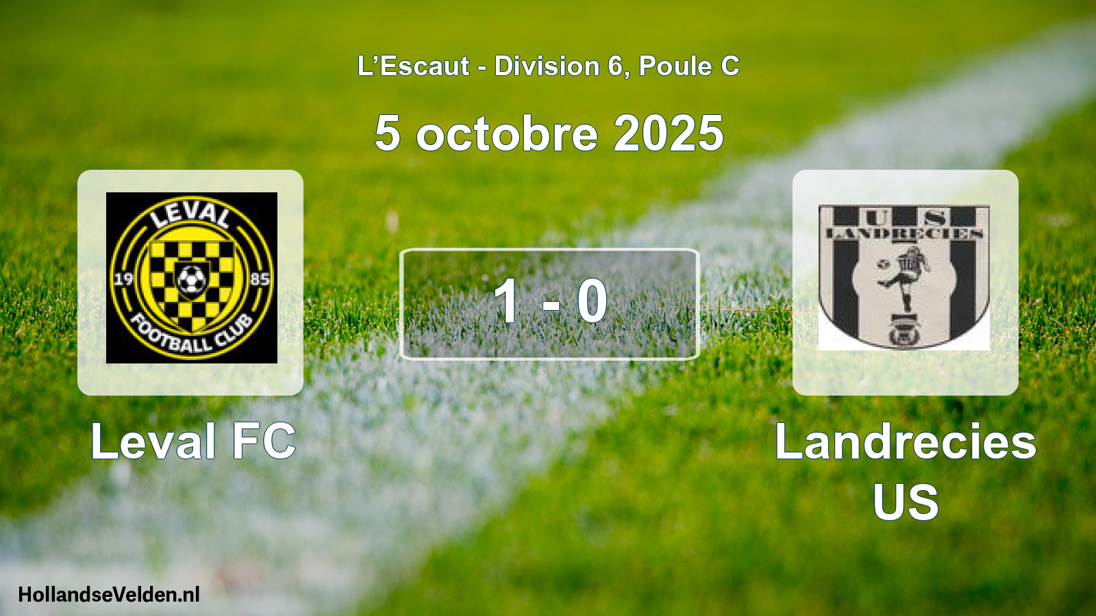 Gespeelde wedstrijd: Leval FC - Landrecies US 1 - 0 (5 oktober 2025)