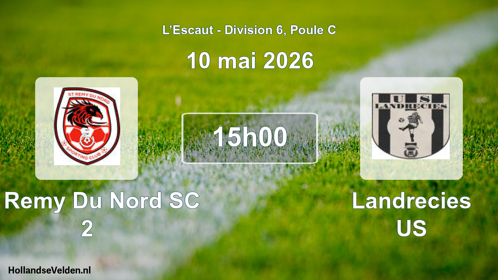 Match programmé: St Remy Du Nord SC 2 - Landrecies US (10 mai 2026)