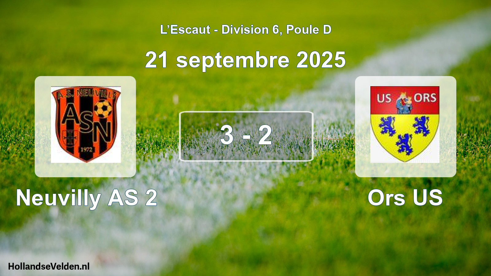 Match joué: Neuvilly AS 2 - Ors US 3 - 2 (21 septembre 2025)