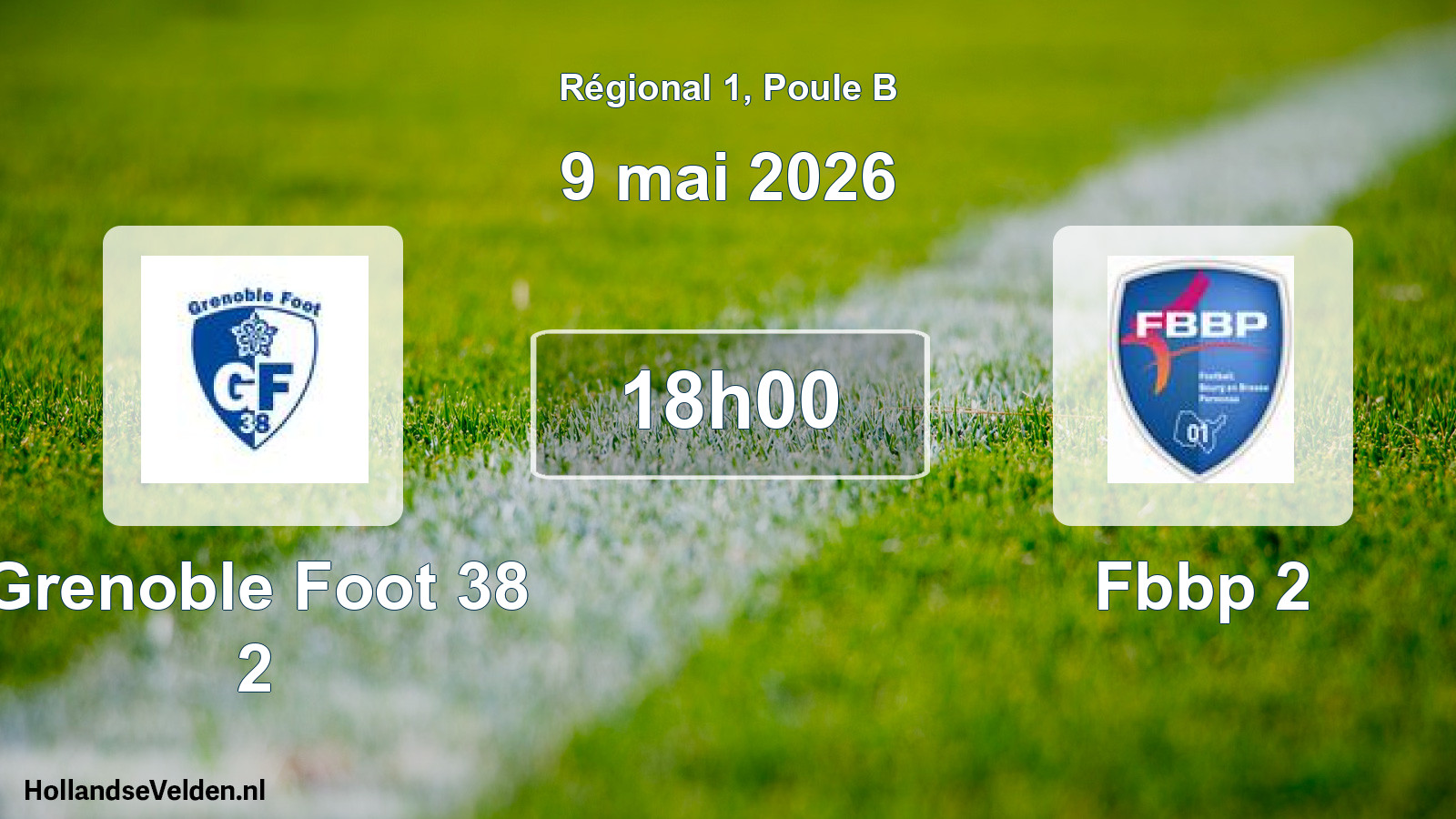 Geplande wedstrijd: Grenoble Foot 38 2 - Fbbp 2 (9 mei 2026)