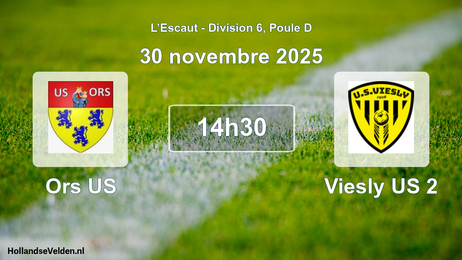 Match programmé: Ors US - Viesly US 2 (30 novembre 2025)
