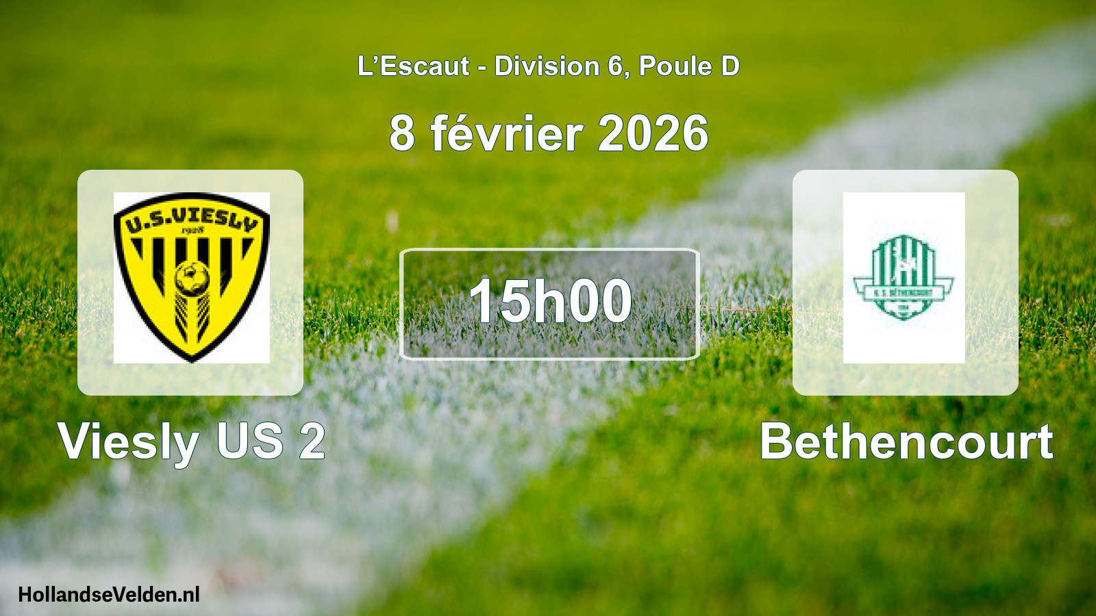 Match programmé: Viesly US 2 - Bethencourt (8 février 2026)