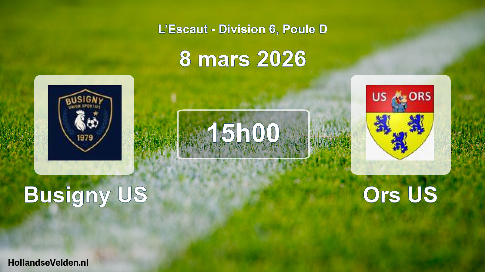 Match programmé: Busigny US - Ors US (8 mars 2026)