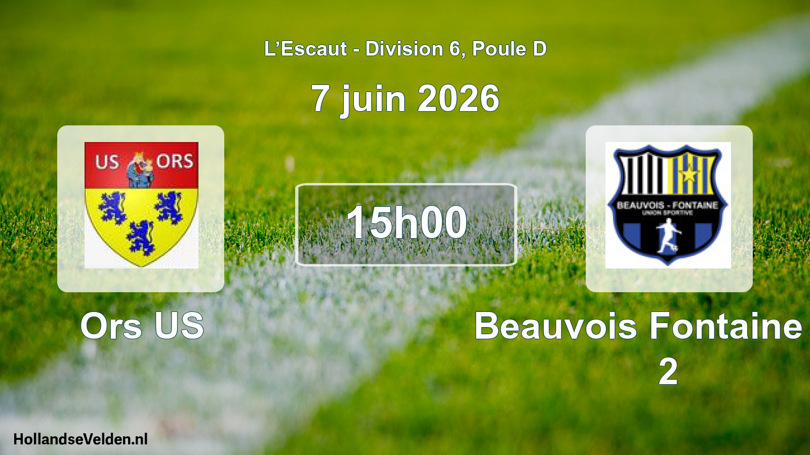 Match programmé: Ors US - Beauvois Fontaine US 2 (7 juin 2026)