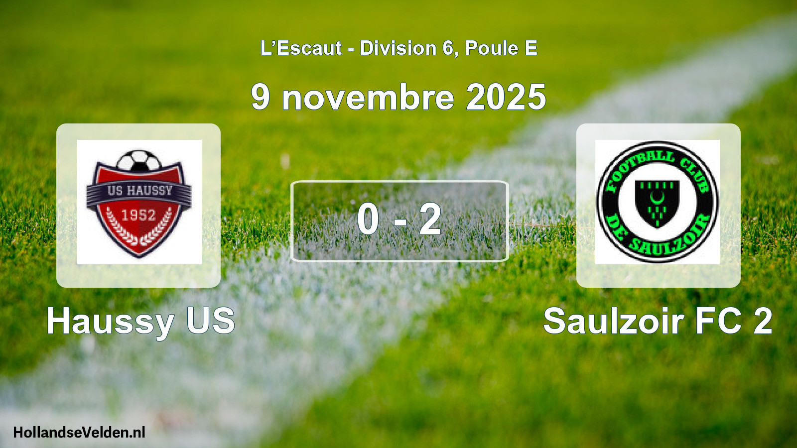 Total number of matches played: Haussy US - Saulzoir FC 2 0 - 2 (9 November 2025)