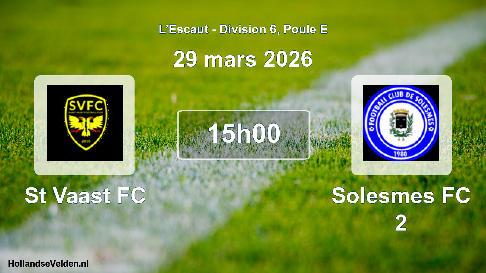 Scheduled Match: St Vaast FC - Solesmes FC 2 (29 March 2026)