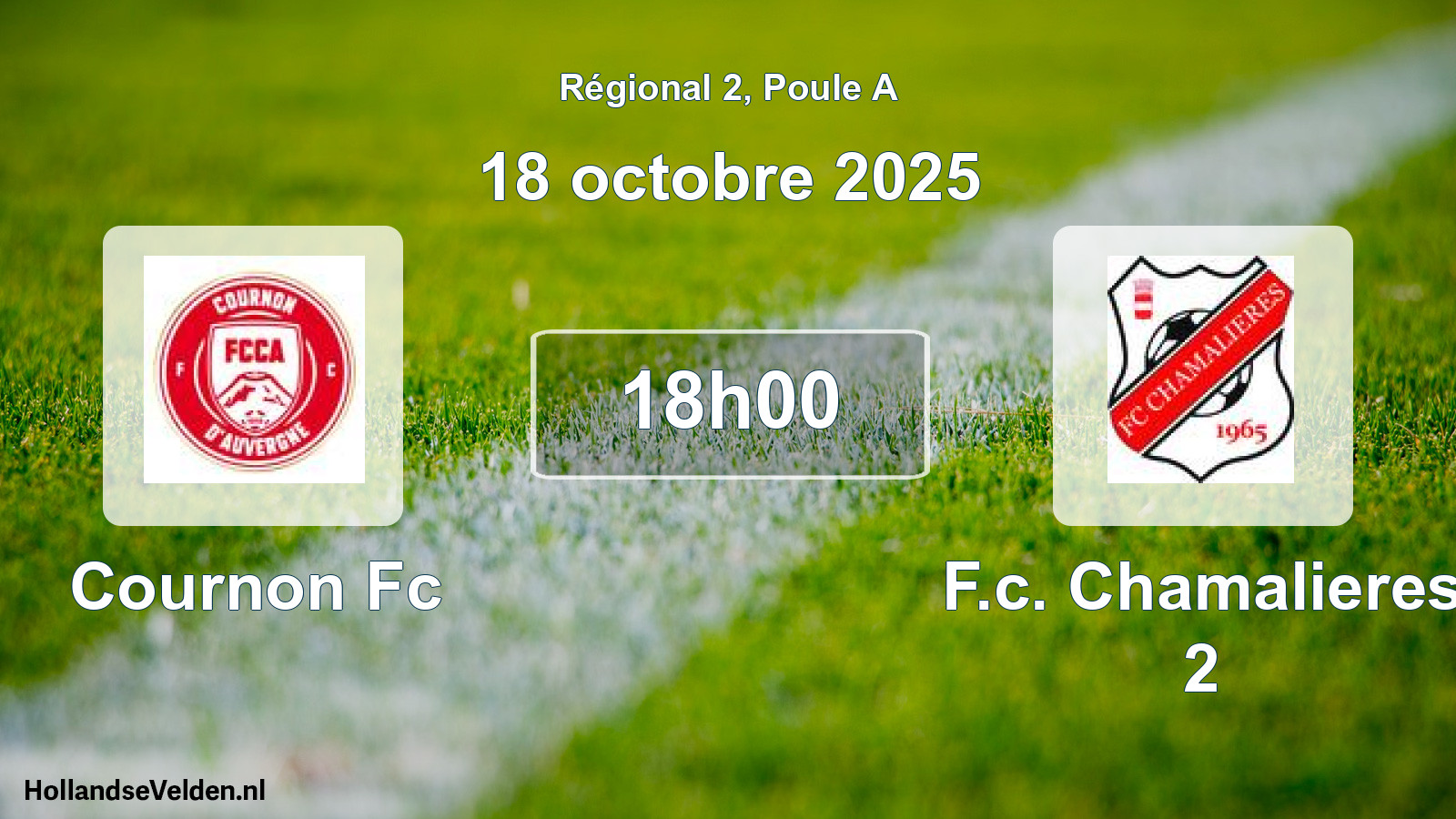 Scheduled Match: Cournon Fc - F.c. Chamalieres 2 (18 October 2025)