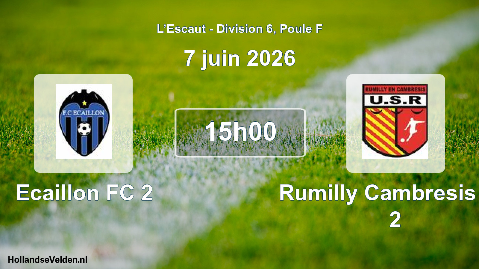 Geplande wedstrijd: Ecaillon FC 2 - Rumilly Cambresis US 2 (7 juni 2026)