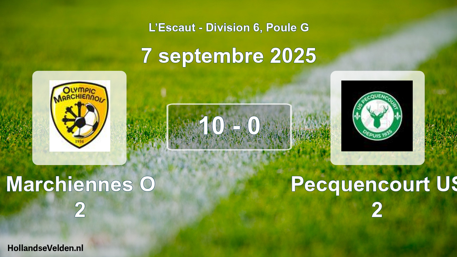 Match joué: Marchiennes O 2 - Pecquencourt US 2 10 - 0 (7 septembre 2025)