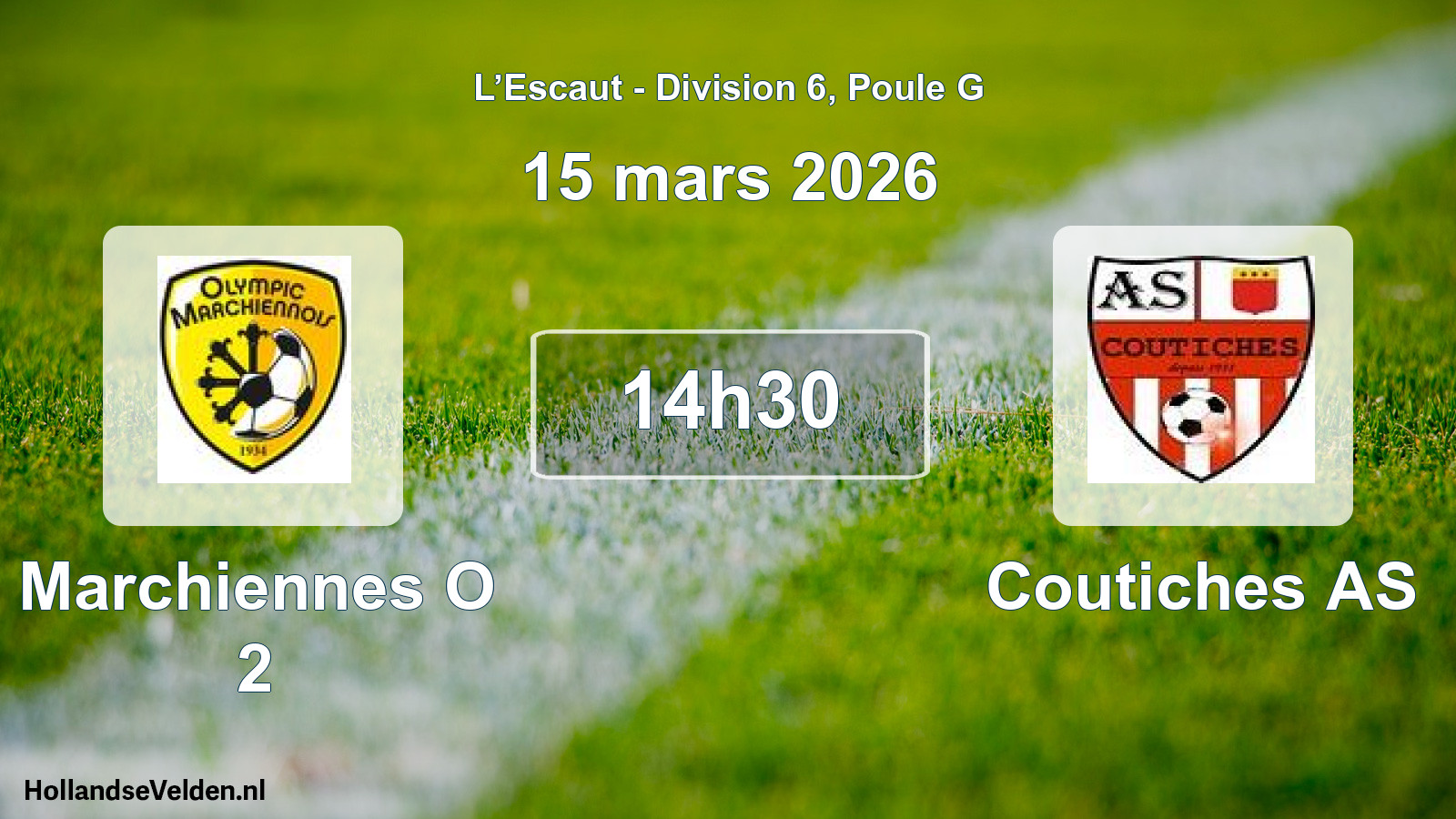 Match programmé: Marchiennes O 2 - Coutiches AS (15 mars 2026)