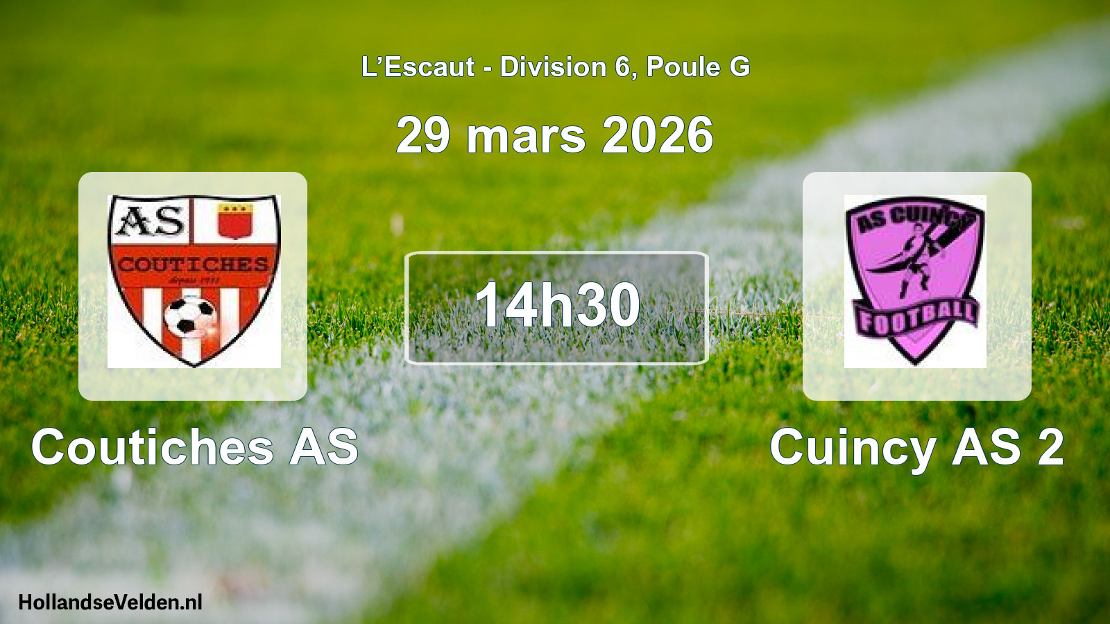 Scheduled Match: Coutiches AS - Cuincy AS 2 (29 March 2026)