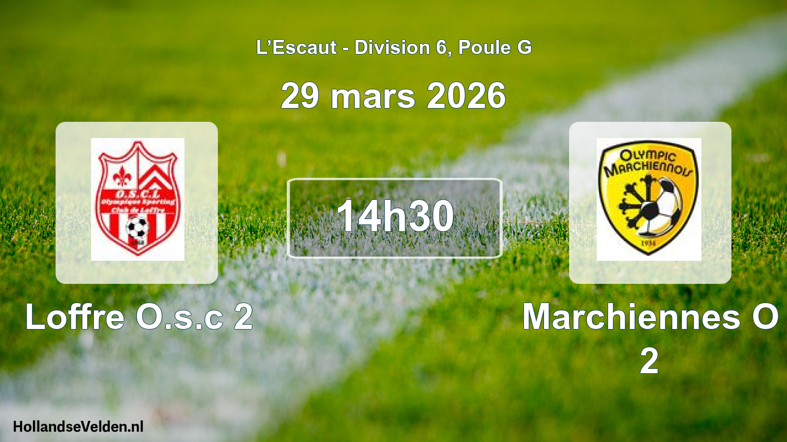 Match programmé: Loffre O.s.c 2 - Marchiennes O 2 (29 mars 2026)