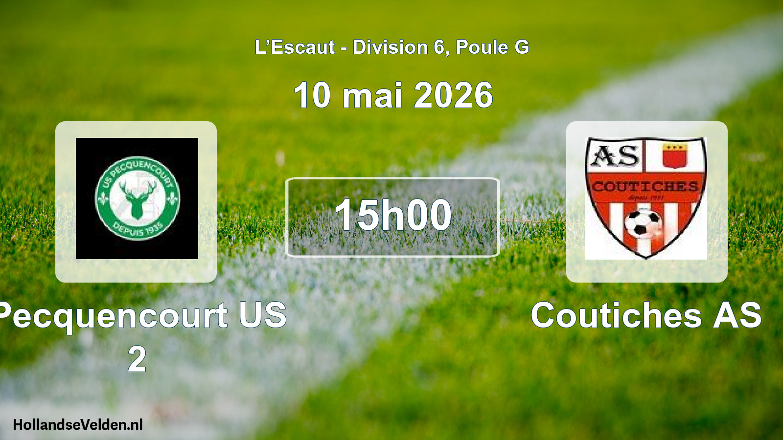 Geplande wedstrijd: Pecquencourt US 2 - Coutiches AS (10 mei 2026)