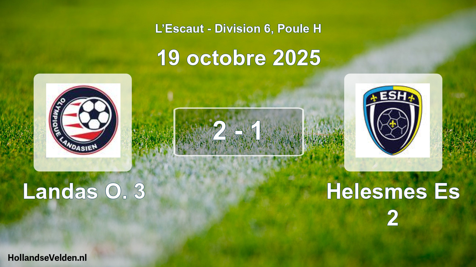 Match joué: Landas O. 3 - Helesmes Es 2 2 - 1 (19 octobre 2025)