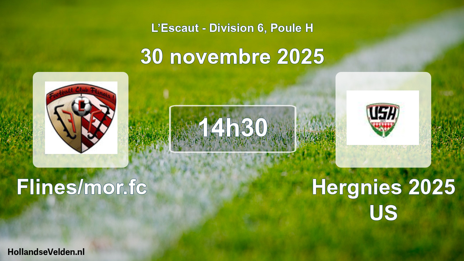 Match programmé: Flines/mor.fc - Hergnies 2025 US (30 novembre 2025)