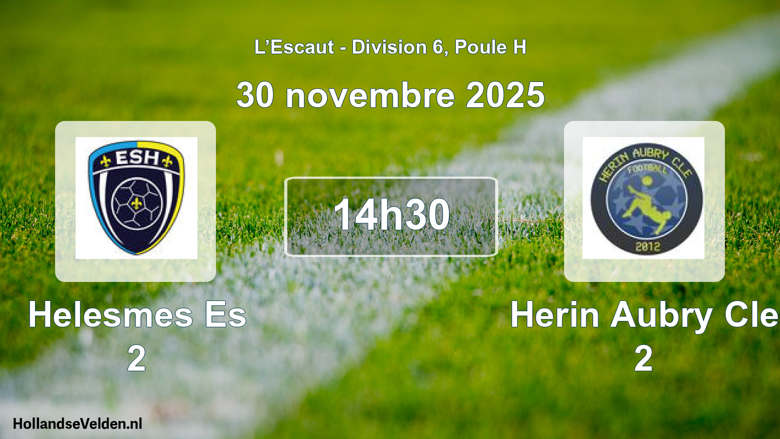 Match programmé: Helesmes Es 2 - Herin Aubry Cle 2 (30 novembre 2025)