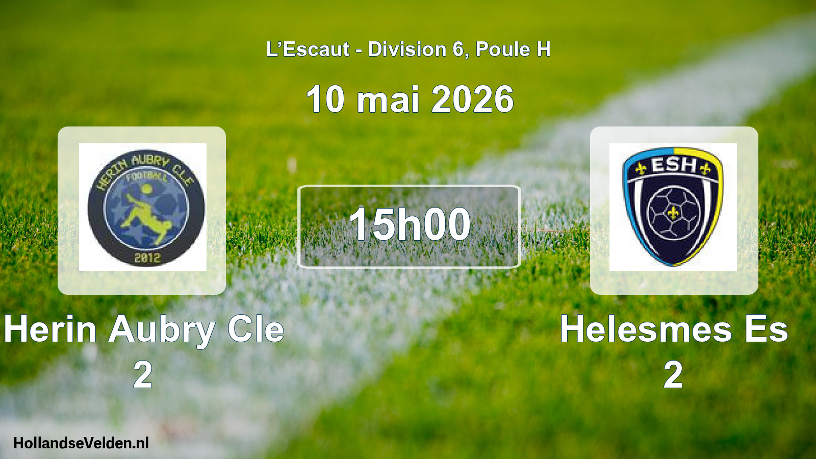 Geplande wedstrijd: Herin Aubry Cle 2 - Helesmes Es 2 (10 mei 2026)