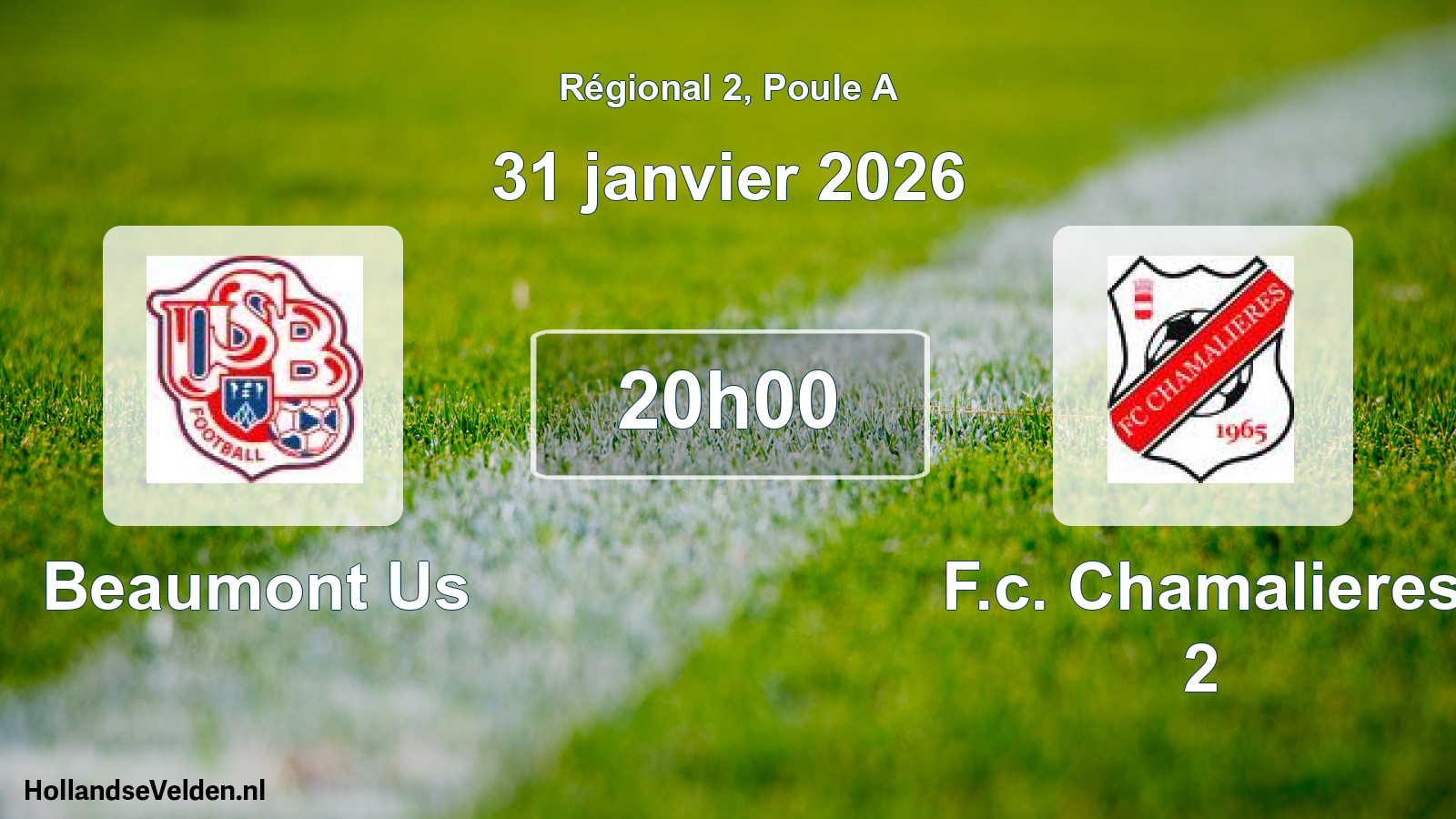 Geplande wedstrijd: Beaumont Us - F.c. Chamalieres 2 (31 janvier 2026)