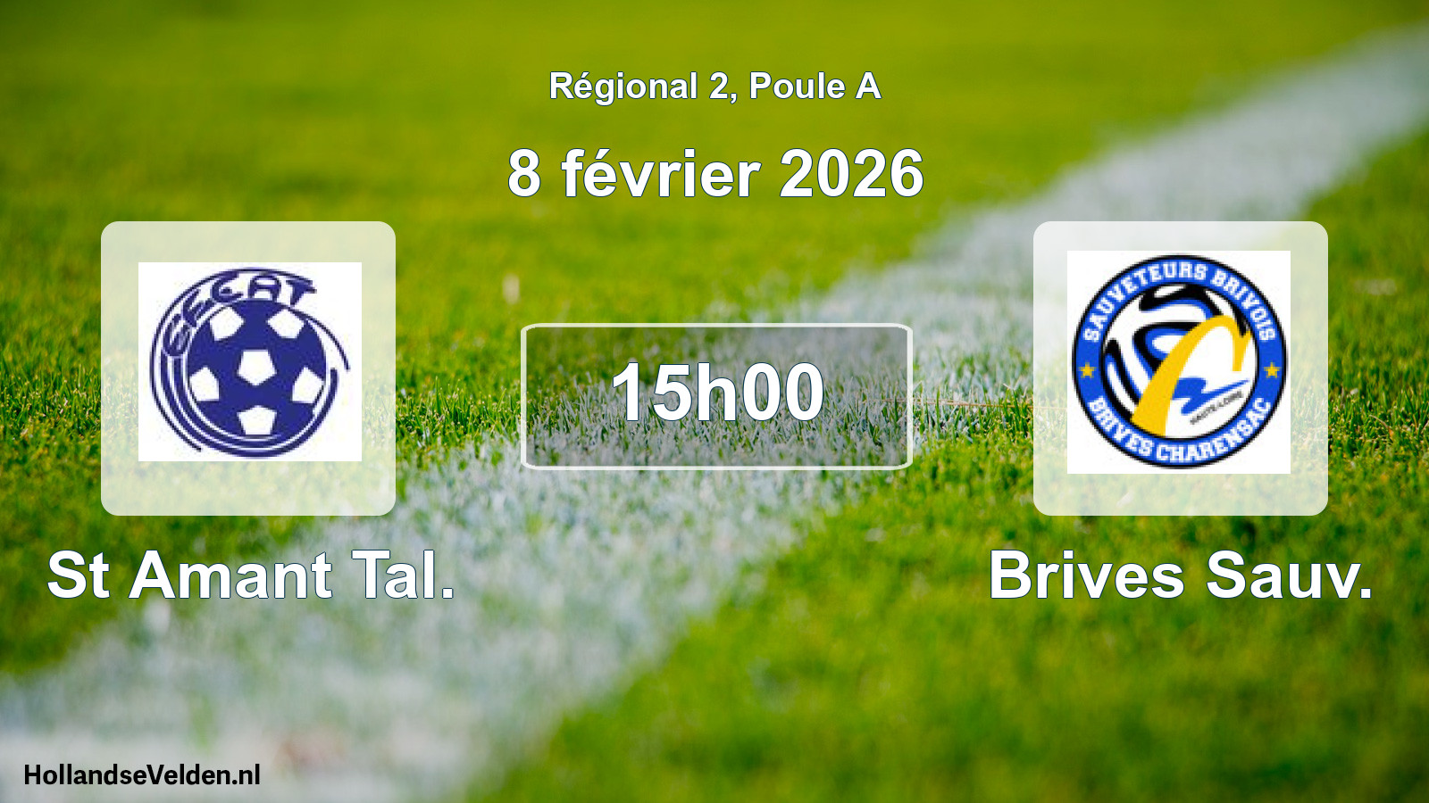 Scheduled Match: St Amant Tal. - Brives Sauv. (8 February 2026)