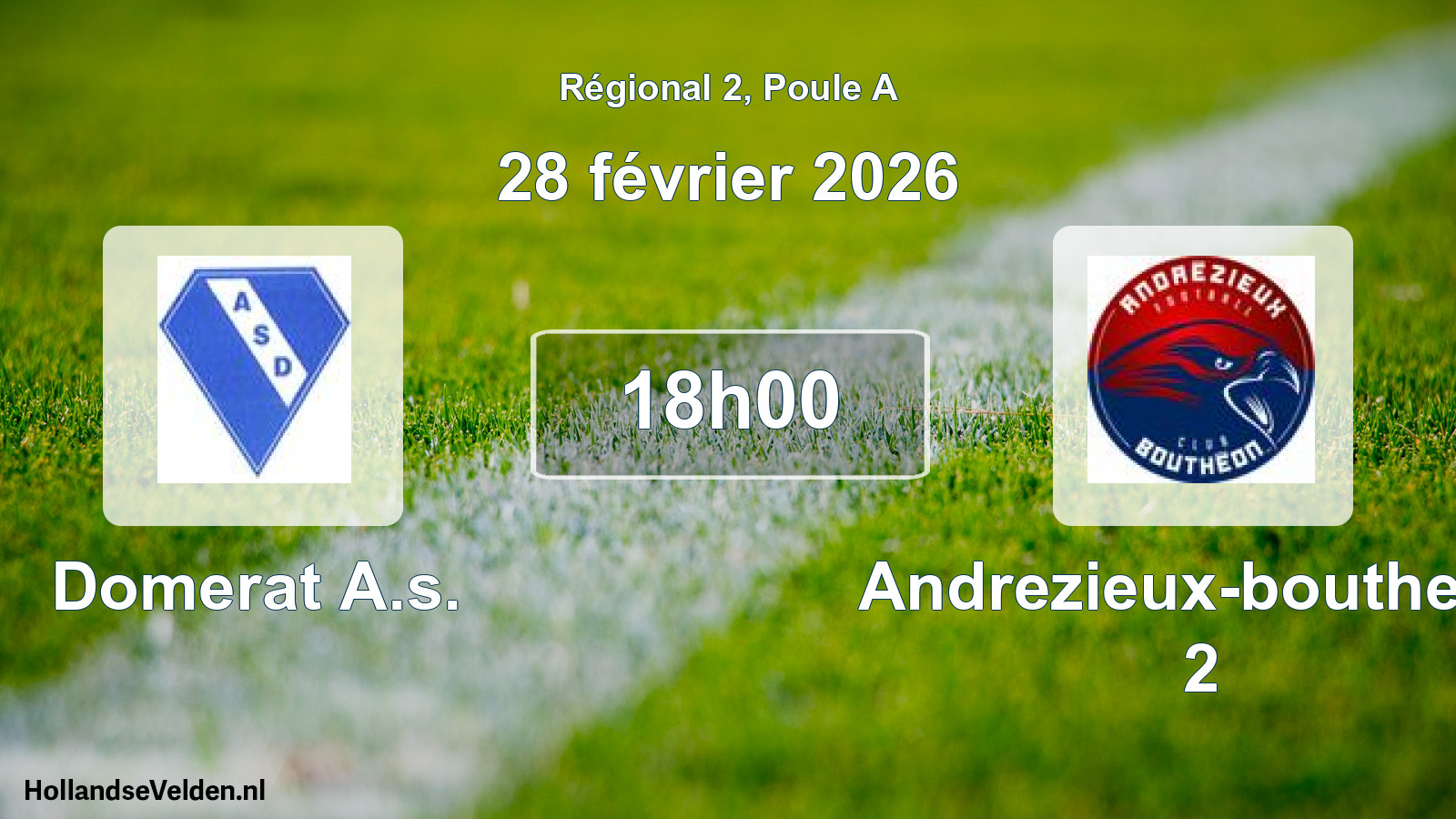 Geplande wedstrijd: Domerat A.s. - Andrezieux-boutheon 2 (28 februari 2026)