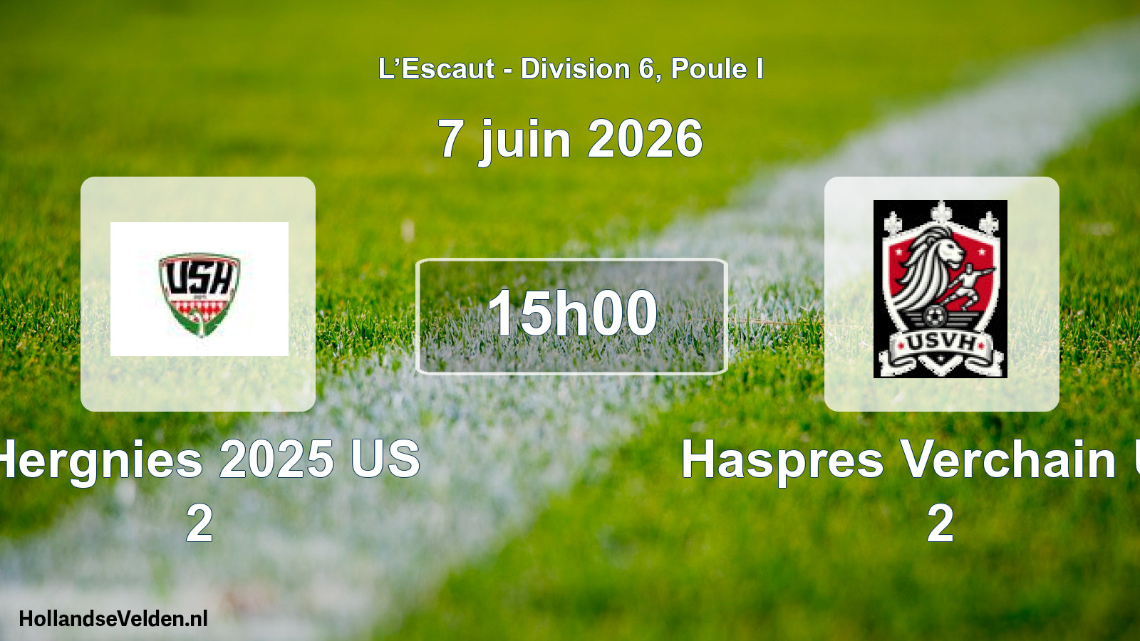Match programmé: Hergnies 2025 US 2 - Haspres Verchain US 2 (7 juin 2026)