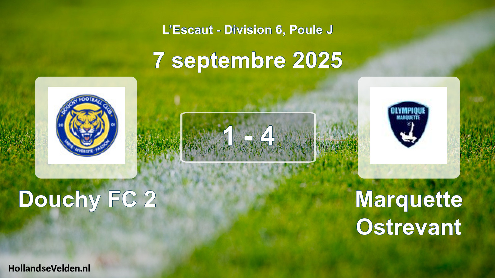 Match joué: Douchy FC 2 - Marquette Ostrevant 1 - 4 (7 septembre 2025)
