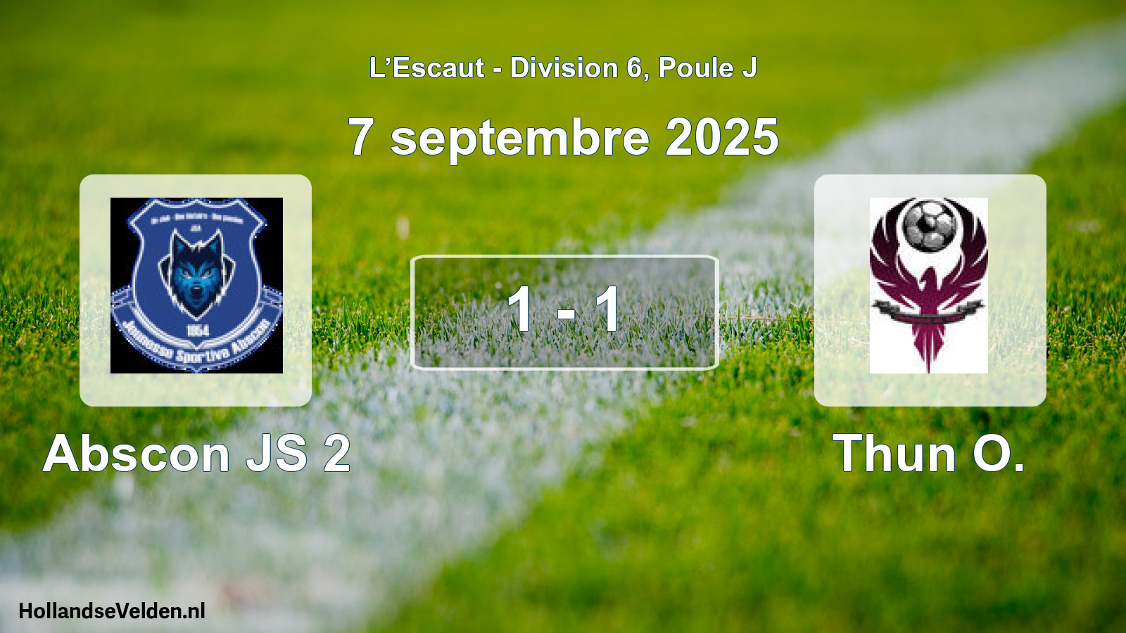 Match joué: Abscon JS 2 - Thun O. 1 - 1 (7 septembre 2025)