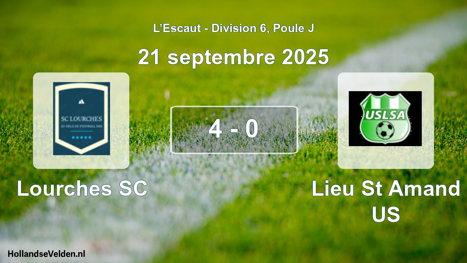 Total number of matches played: Lourches SC - Lieu St Amand US 4 - 0 (21 September 2025)