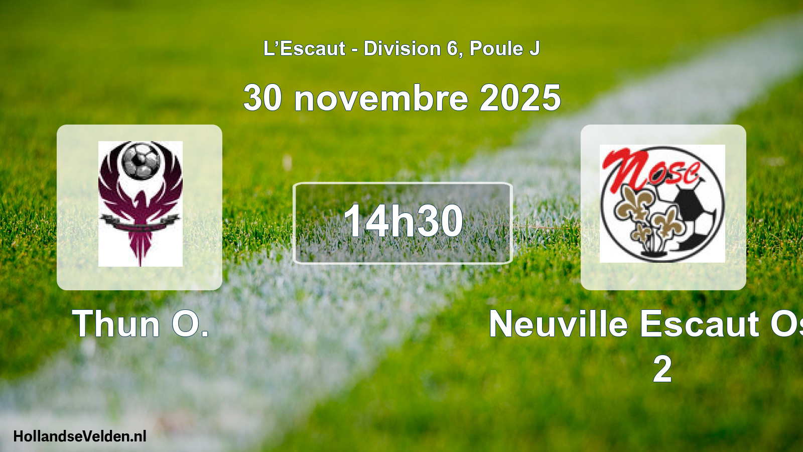 Match programmé: Thun O. - Neuville Escaut Osc 2 (30 novembre 2025)