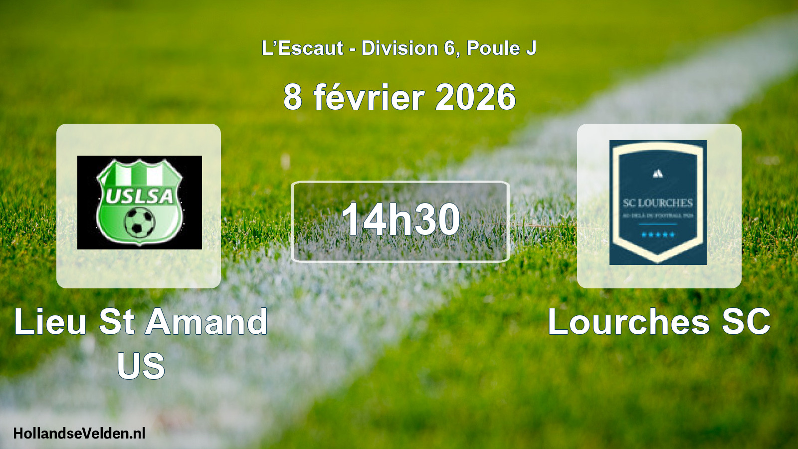 Geplande wedstrijd: Lieu St Amand US - Lourches SC (8 februari 2026)