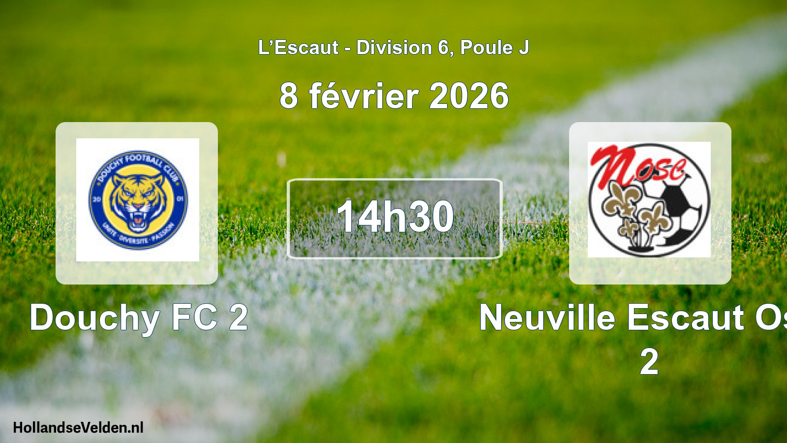 Match programmé: Douchy FC 2 - Neuville Escaut Osc 2 (8 février 2026)