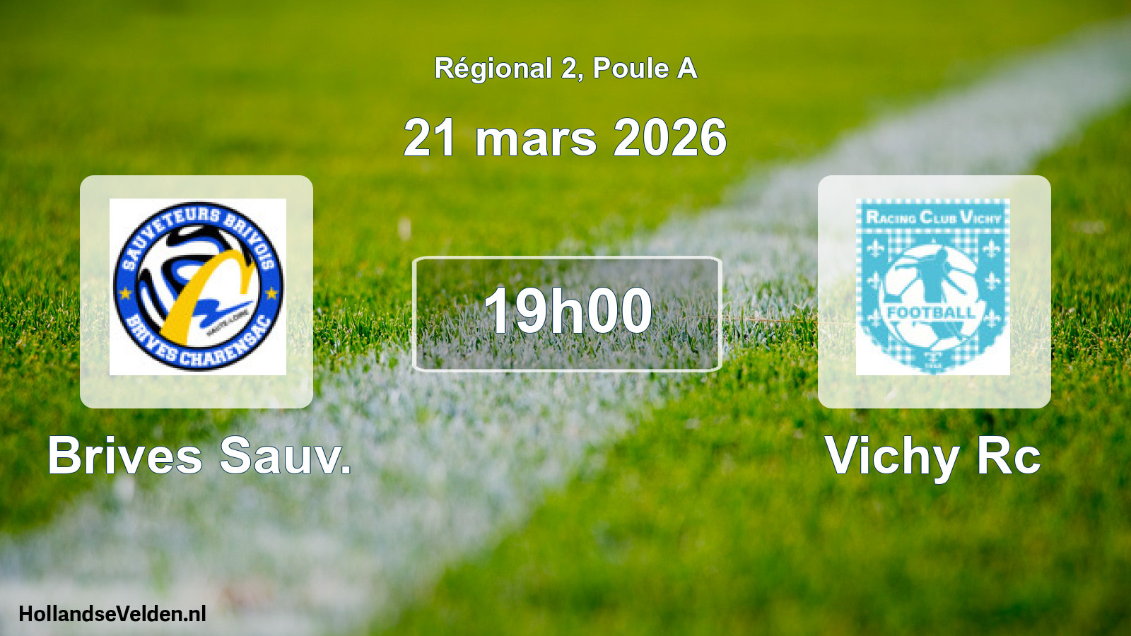 Geplande wedstrijd: Brives Sauv. - Vichy Rc (21 maart 2026)