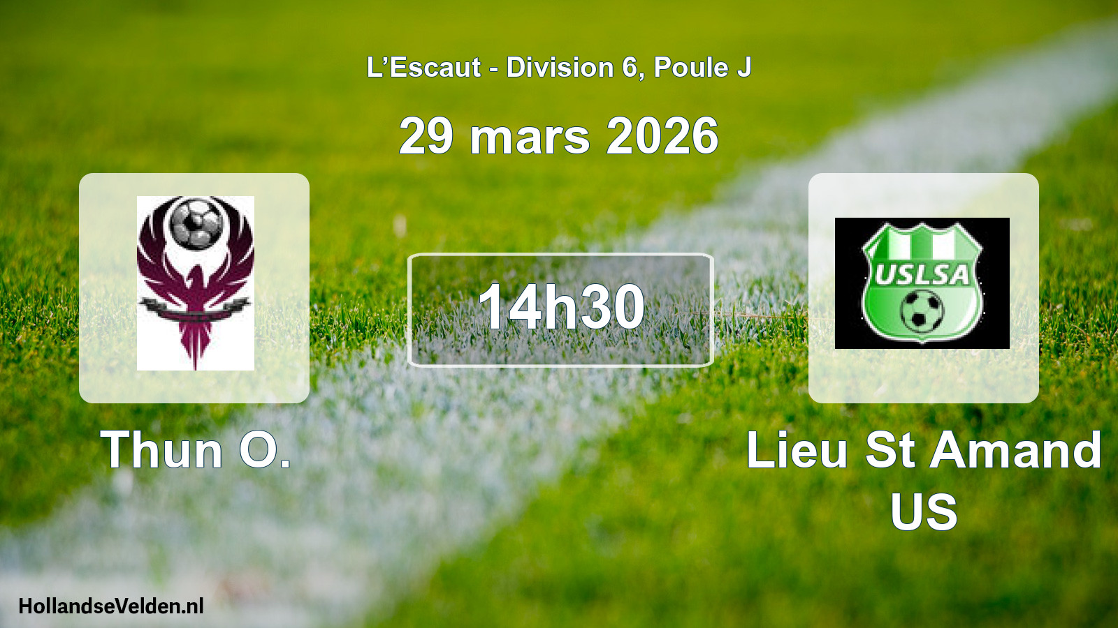 Scheduled Match: Thun O. - Lieu St Amand US (29 March 2026)