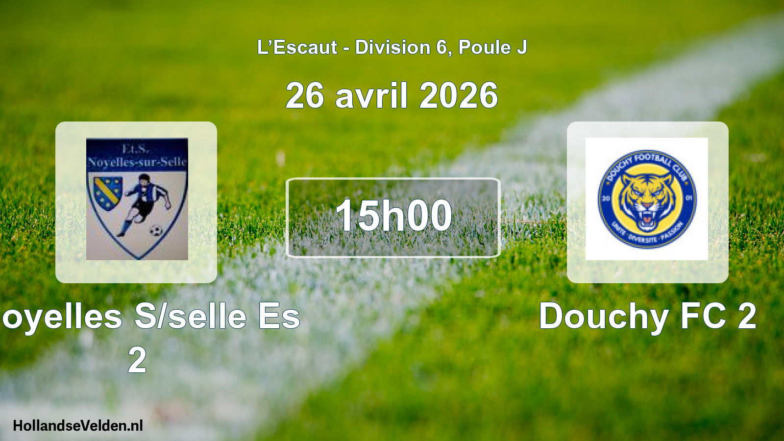 Geplande wedstrijd: Noyelles S/selle Es 2 - Douchy FC 2 (26 april 2026)