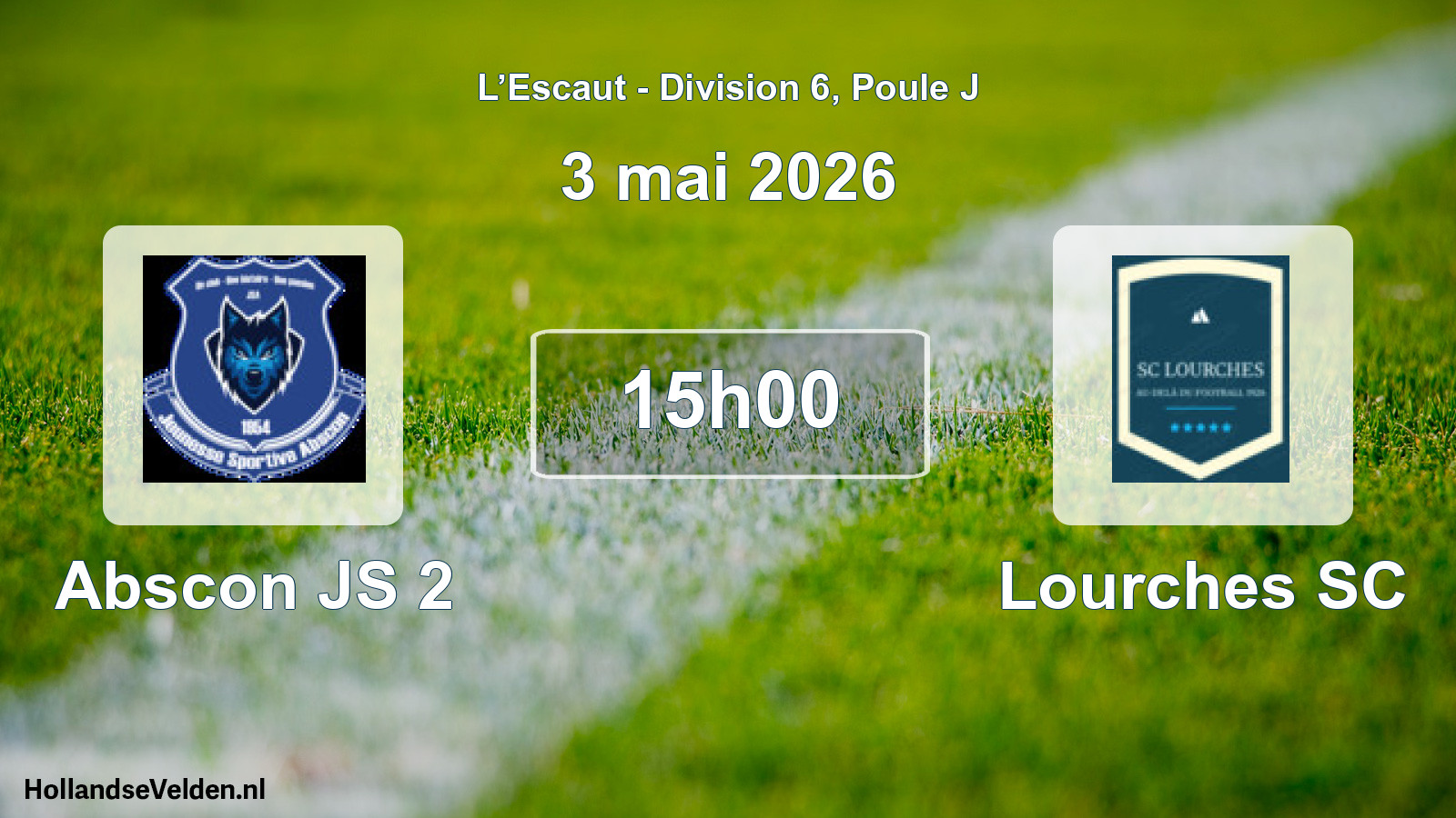 Geplande wedstrijd: Abscon JS 2 - Lourches SC (3 mei 2026)