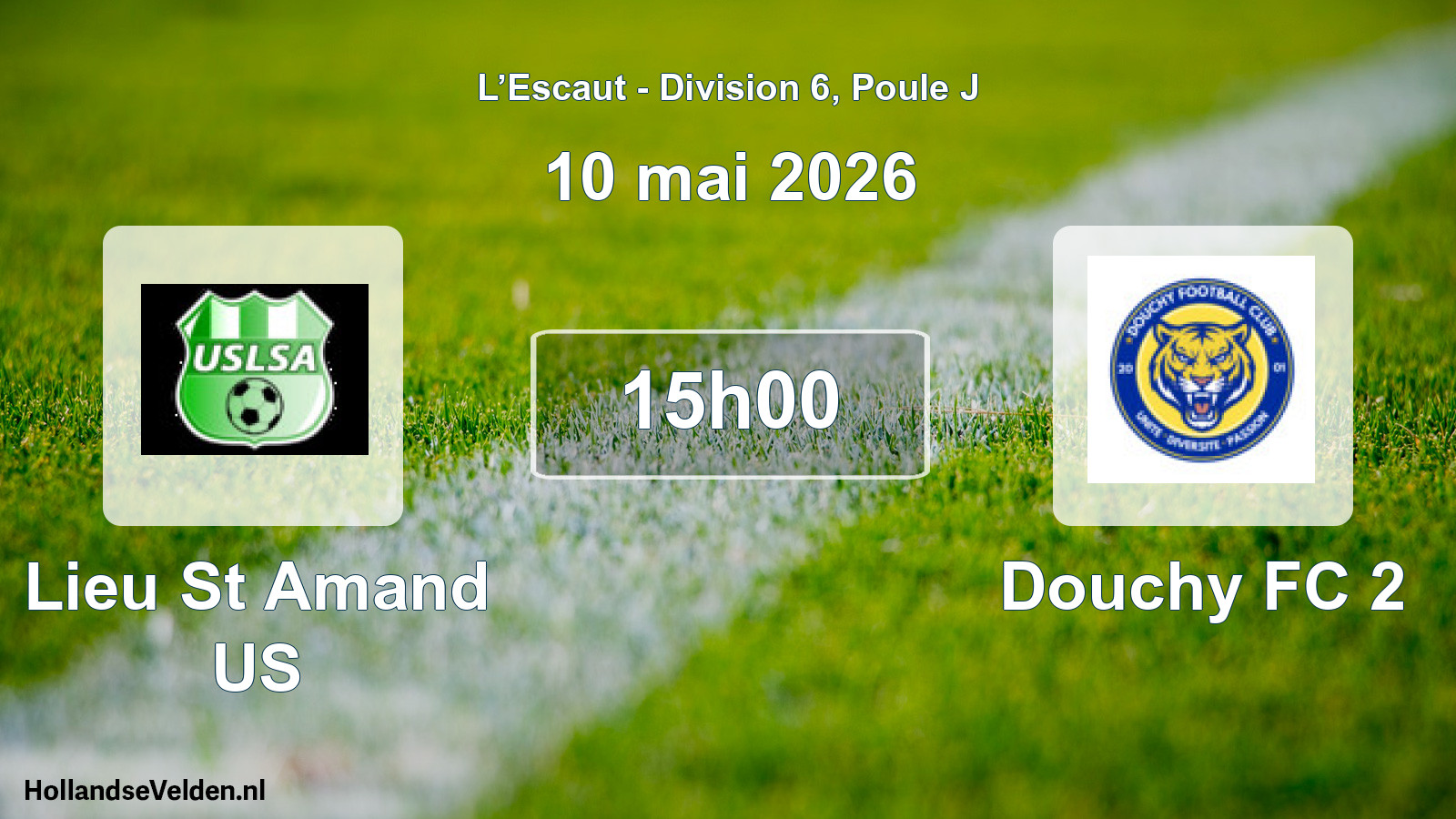 Match programmé: Lieu St Amand US - Douchy FC 2 (10 mai 2026)
