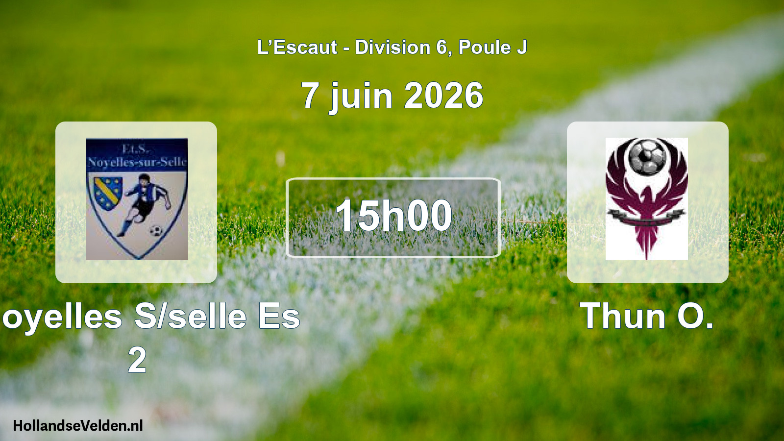 Match programmé: Noyelles S/selle Es 2 - Thun O. (7 juin 2026)