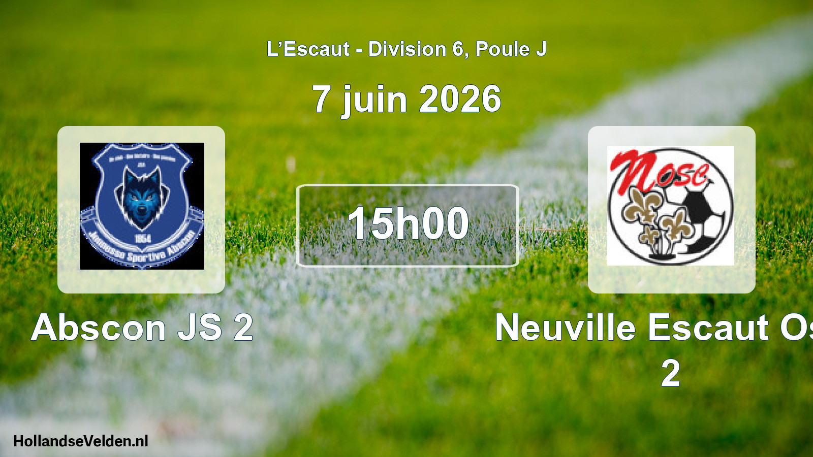 Match programmé: Abscon JS 2 - Neuville Escaut Osc 2 (7 juin 2026)