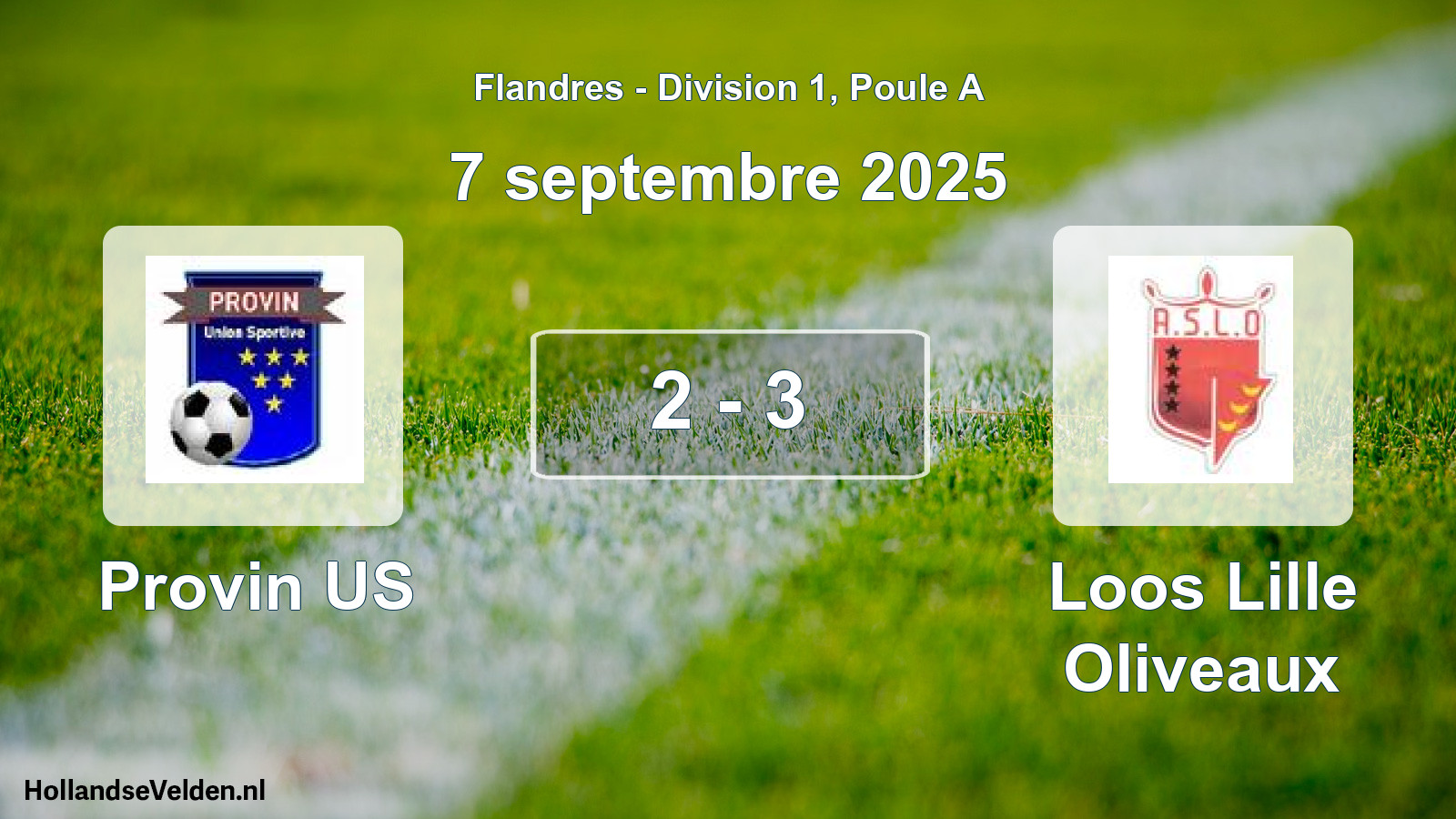 Match joué: Provin US - Loos Lille Oliveaux 2 - 3 (7 septembre 2025)