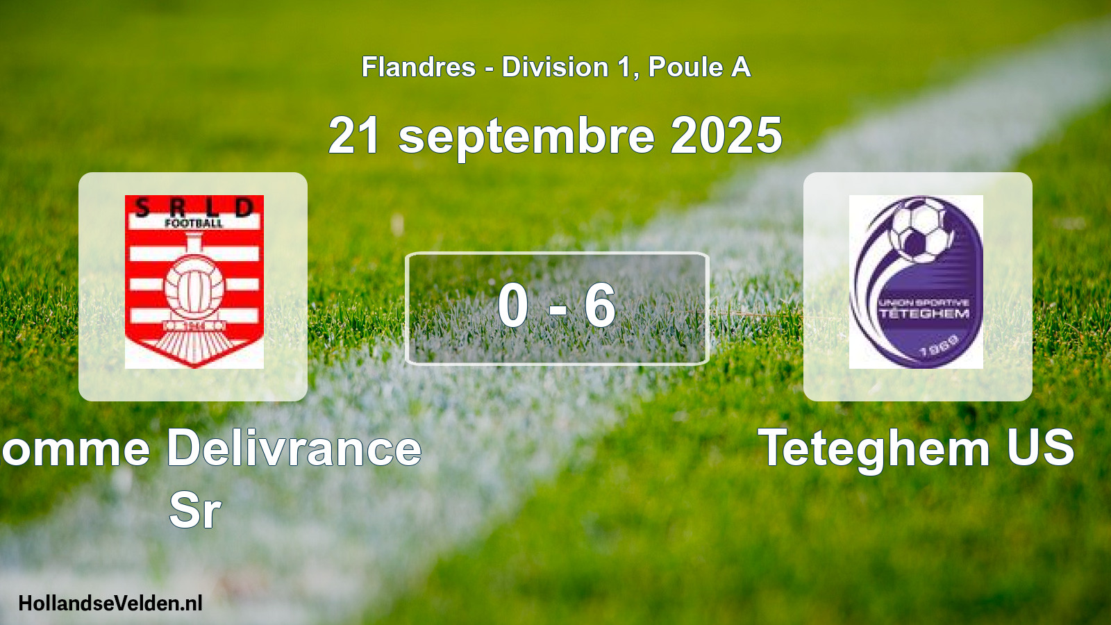 Match joué: Lomme Delivrance Sr - Teteghem US 0 - 6 (21 septembre 2025)