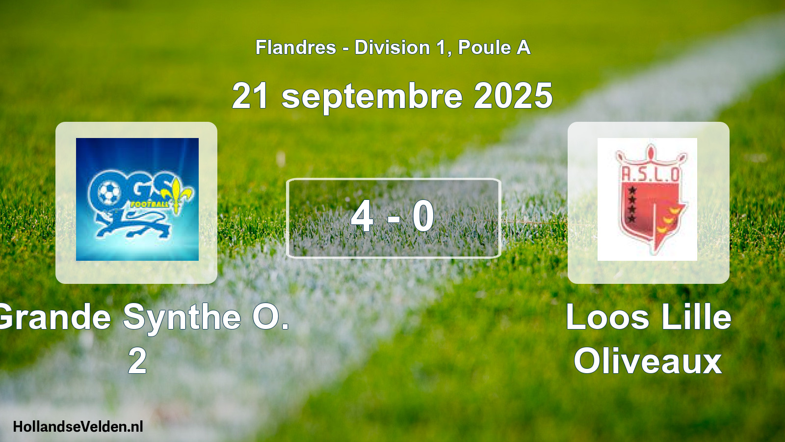 Match joué: Grande Synthe O. 2 - Loos Lille Oliveaux 4 - 0 (21 septembre 2025)